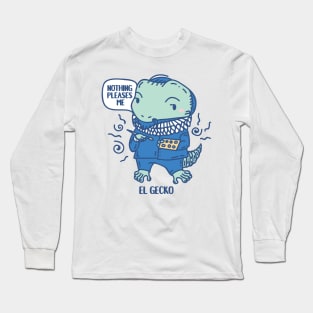 El Gecko Funny Animal Artist pun with quote Long Sleeve T-Shirt